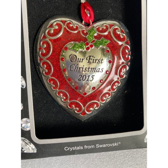 Harvey Lewis Silver Our First Christmas 2015 Ornament - Picture 4 of 9